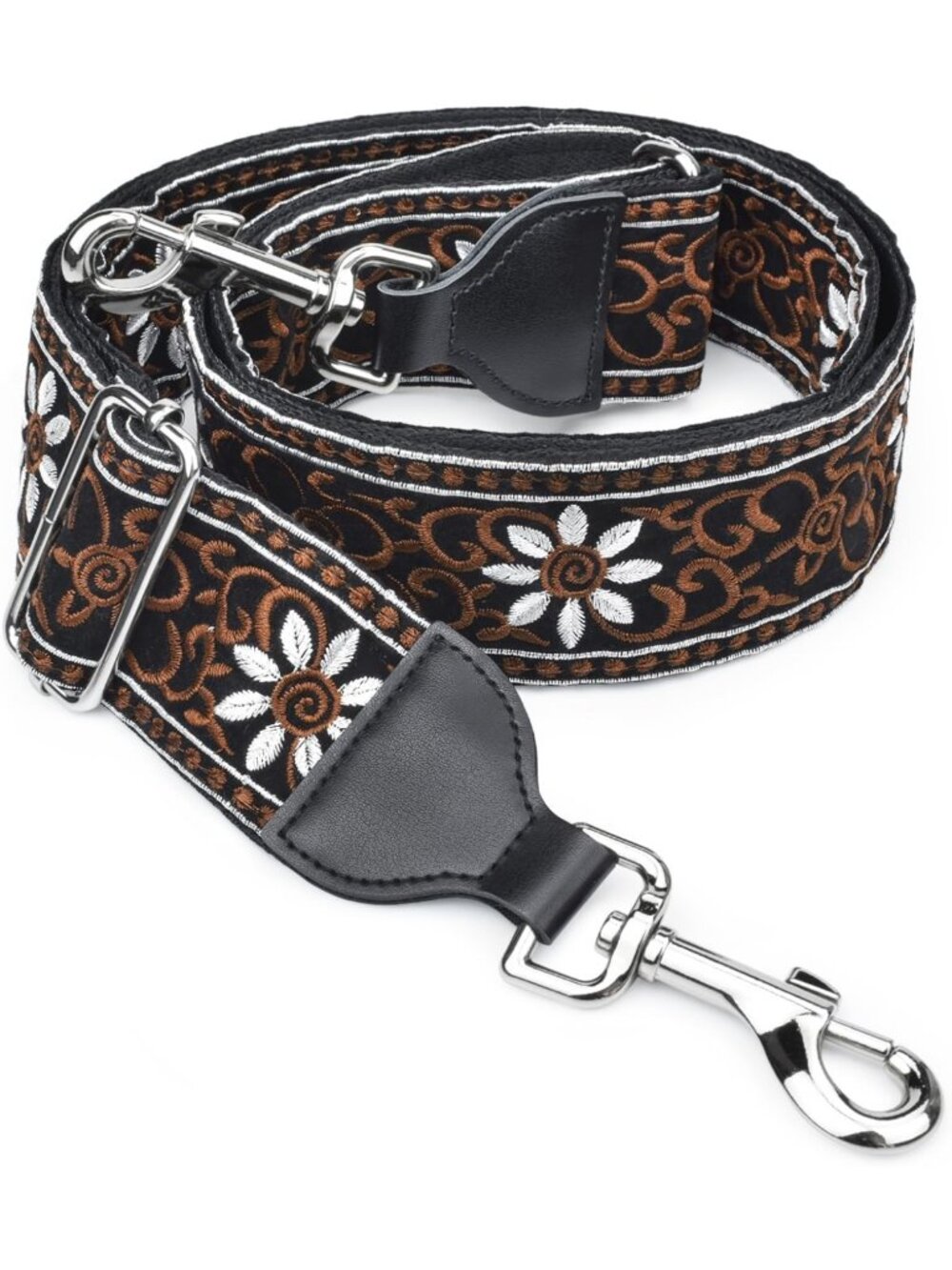 Stylish Crossbody Handbag Strap Replacement with Silver Clips for Women & Girls